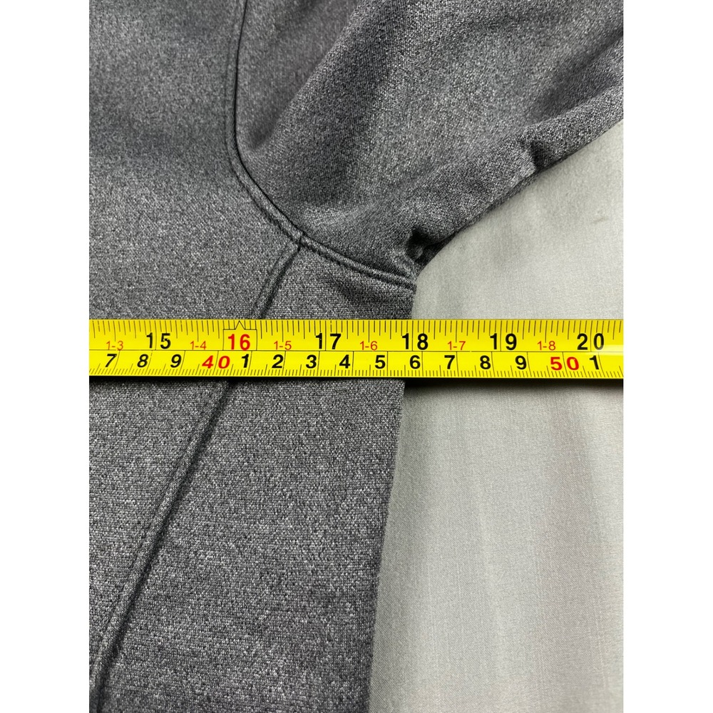 Under Armour ColdGear Hoodie Womens XS Gray Neon Green Logo Loose Fit Sweatshirt - Picture 6 of 7